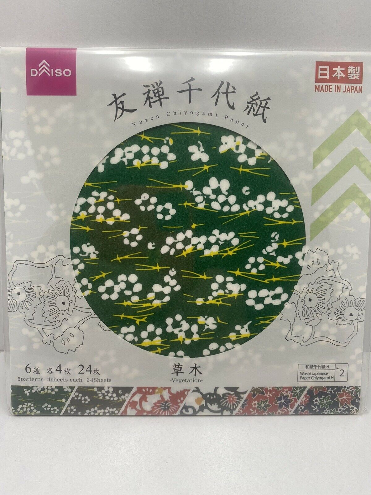 Japan Traditional Paper ORIGAMI CHIYOGAMI 15x15cm 6pattern 24sheet Set