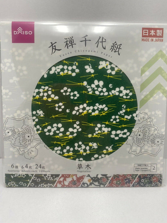 Japan Traditional Paper ORIGAMI CHIYOGAMI 15x15cm 6pattern 24sheet Set