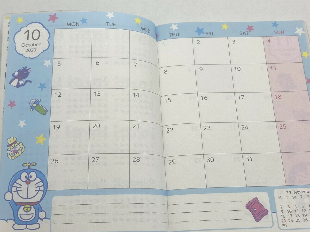 Doraemon Monthly Schedule Book 2021 from Japan NEW
