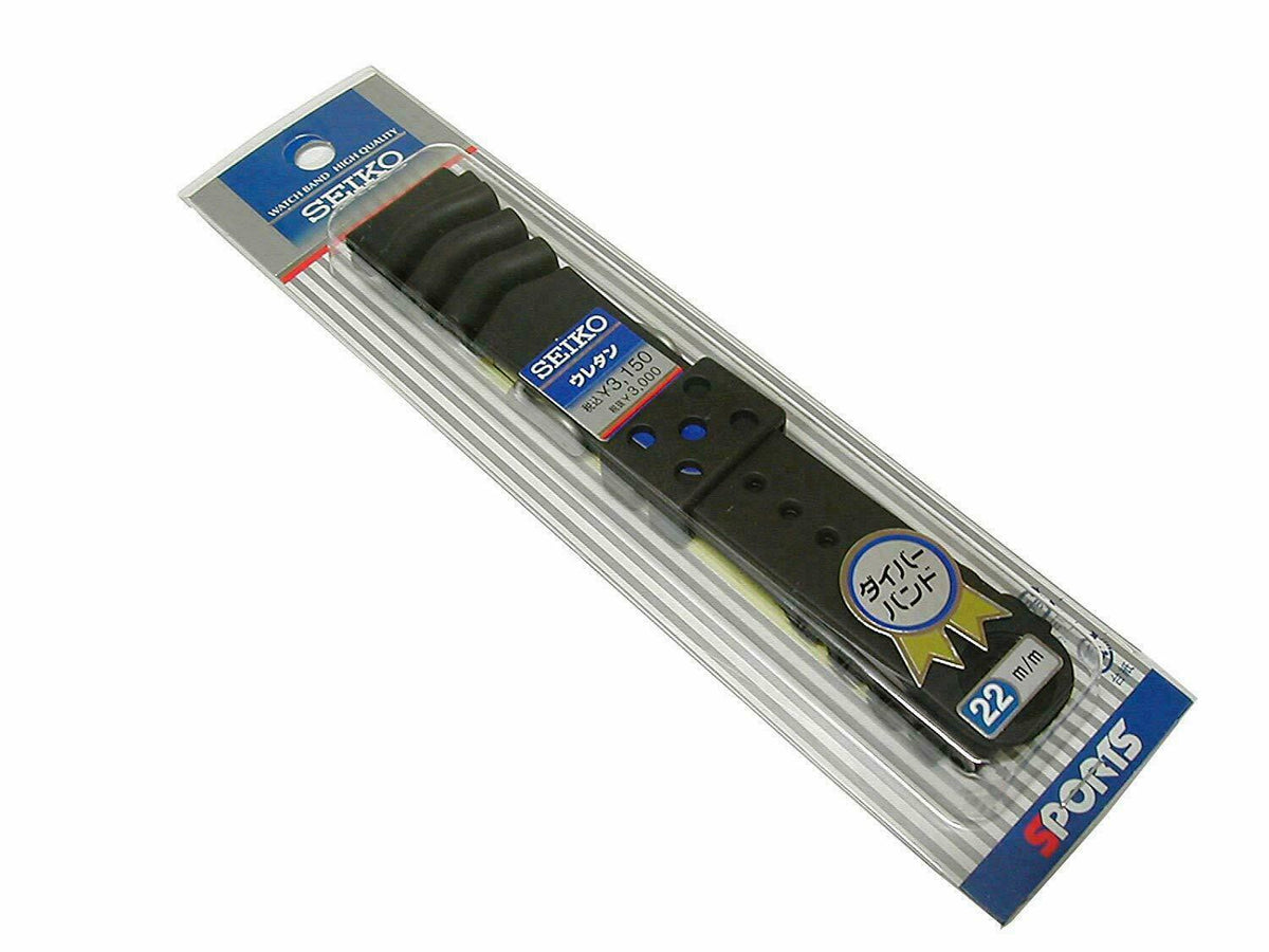 SEIKO Japan Urethane Wristwatch Rubber Band DAL0BP Black 0.9 inches (22 mm)