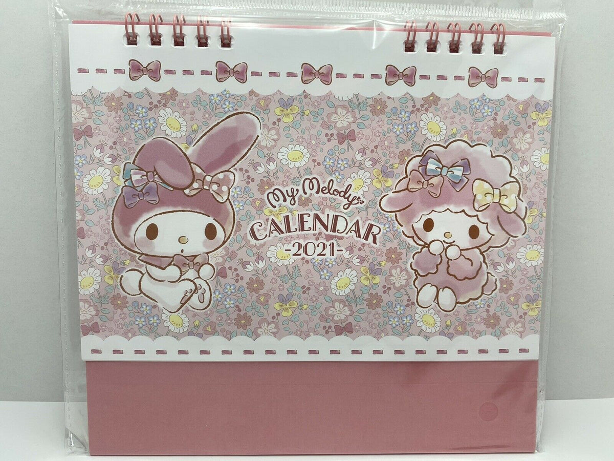My Melody Sanrio Kawaii Monthly Desk Calendar 2021 from Japan NEW