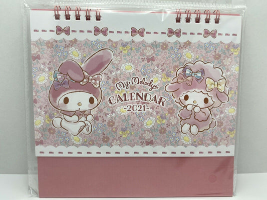 My Melody Sanrio Kawaii Monthly Desk Calendar 2021 from Japan NEW