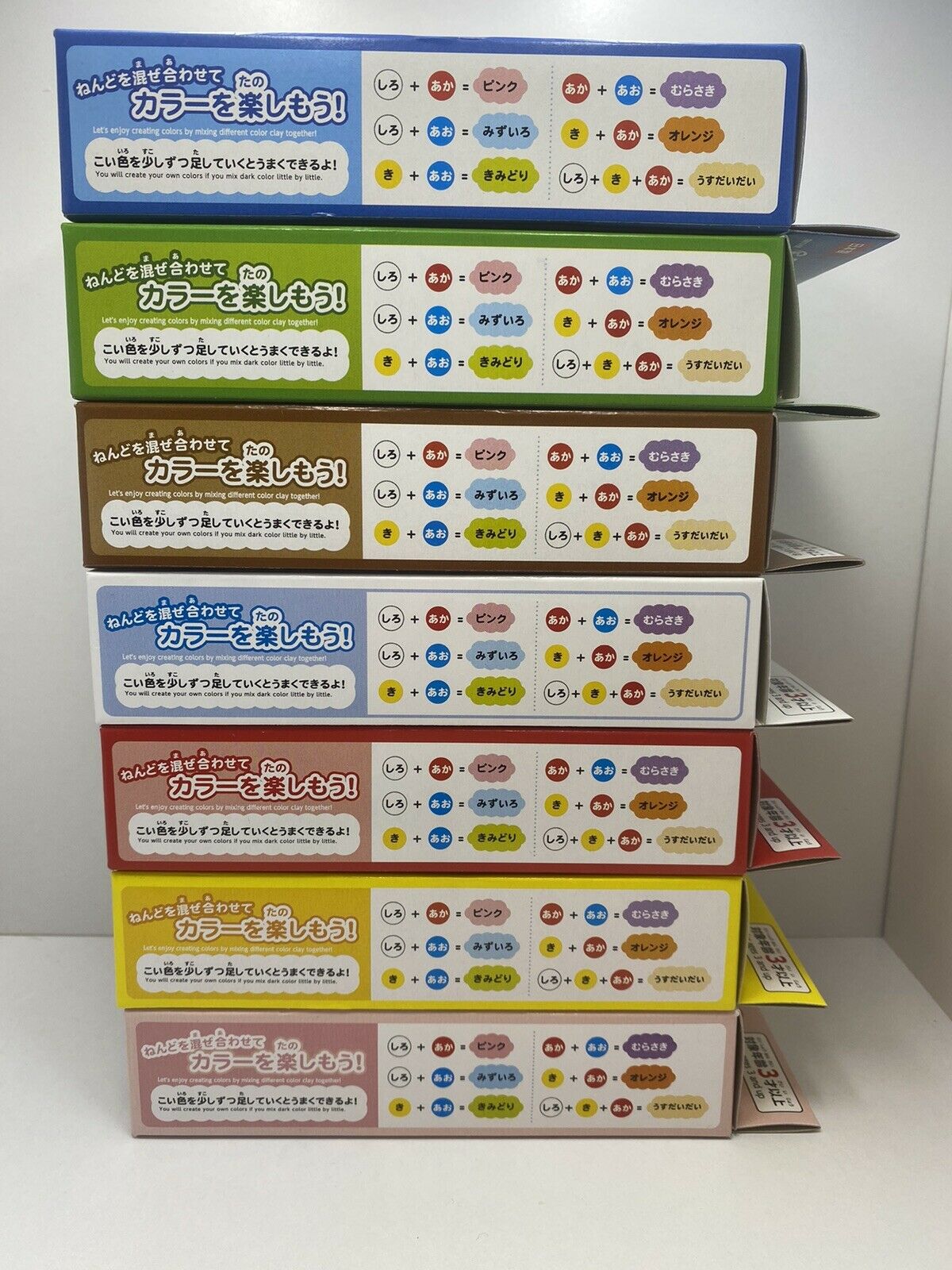DAISO JAPAN NEW Soft Clay Light weight 7 color set (Nendo)