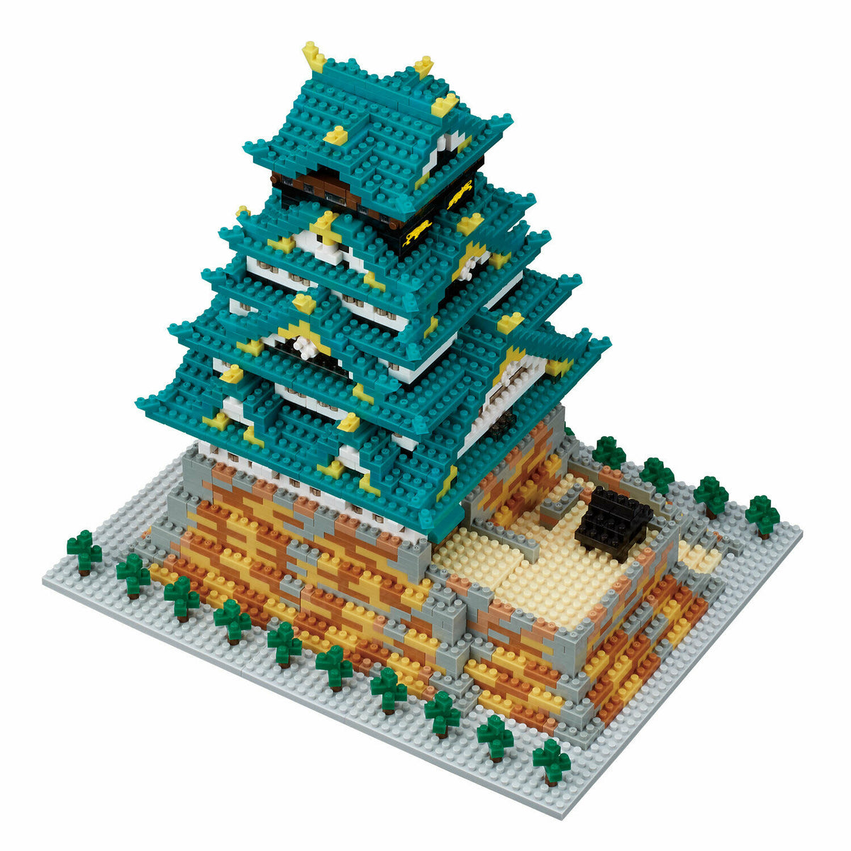 Nanoblock Osaka Castle Deluxe Edition with Dedicated Tweezers from Japan