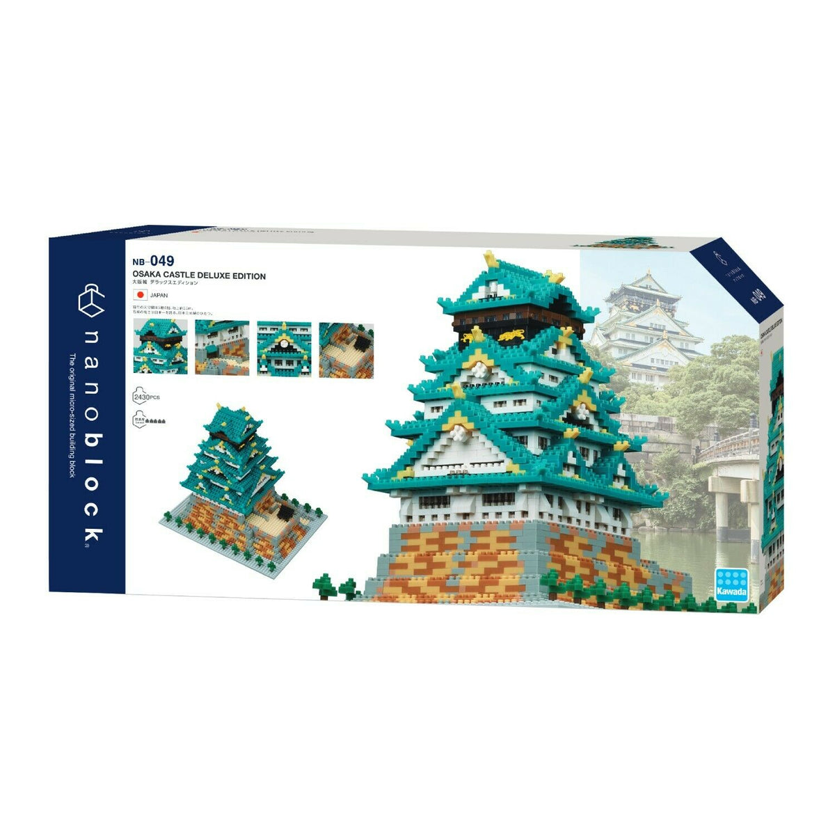 Nanoblock Osaka Castle Deluxe Edition with Dedicated Tweezers from Japan