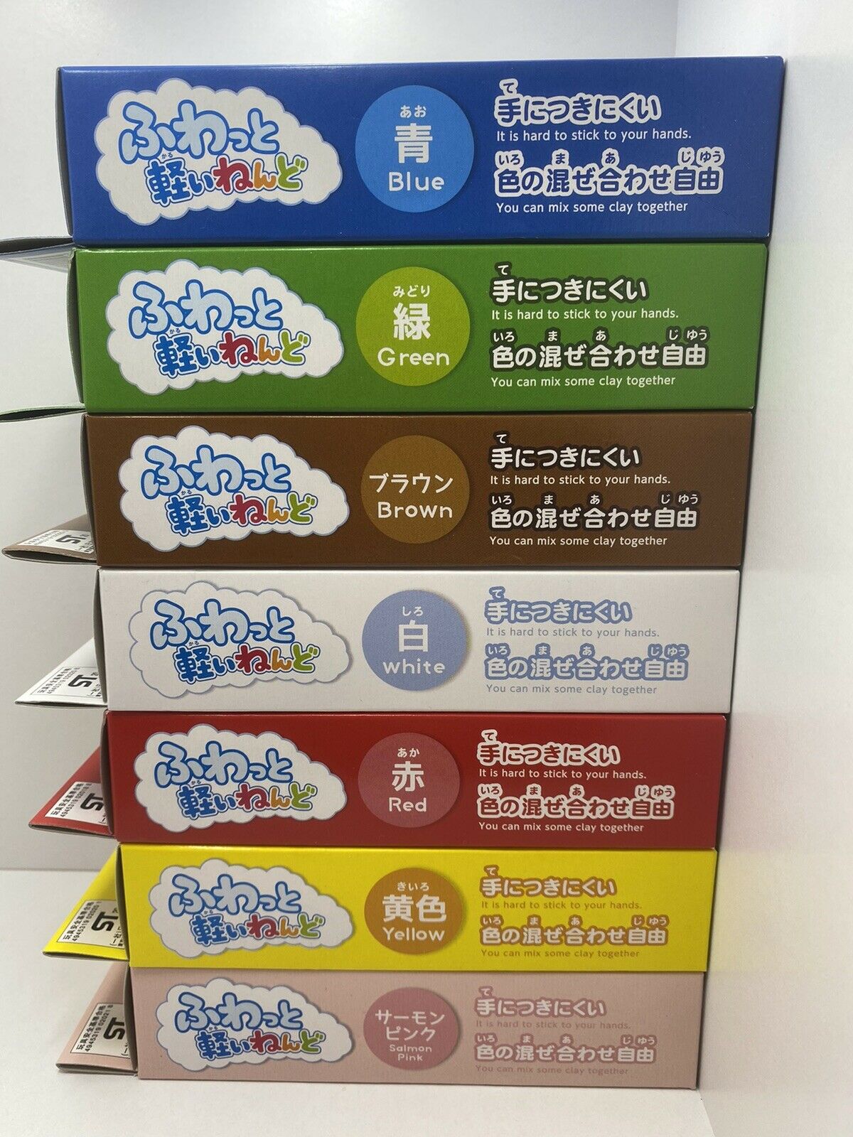 DAISO JAPAN NEW Soft Clay Light weight 7 color set (Nendo)