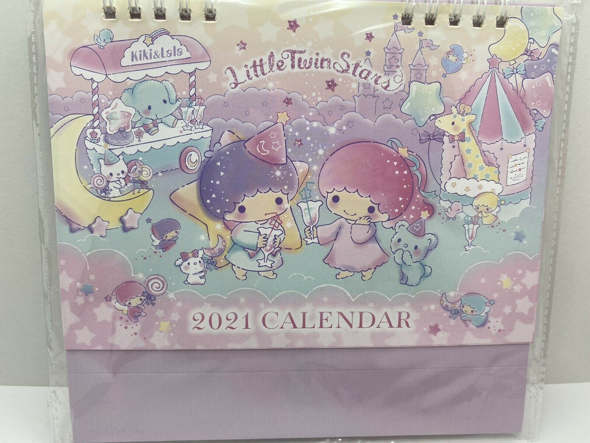 Kiki Lala Sanrio Kawaii Monthly Desk Calendar 2021 from Japan NEW
