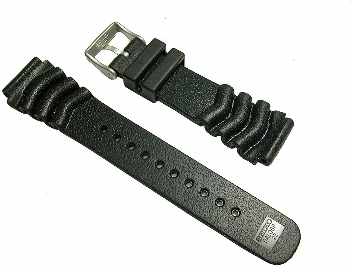 SEIKO Japan Urethane Wristwatch Rubber Band DAL0BP Black 0.9 inches (22 mm)