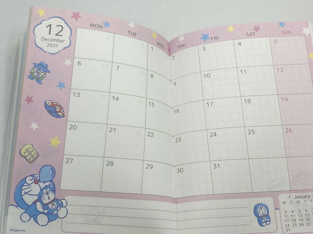 Doraemon Monthly Schedule Book 2021 from Japan NEW