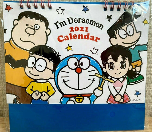 Doraemon Monthly Desk Calendar 2021 from Daiso Japan