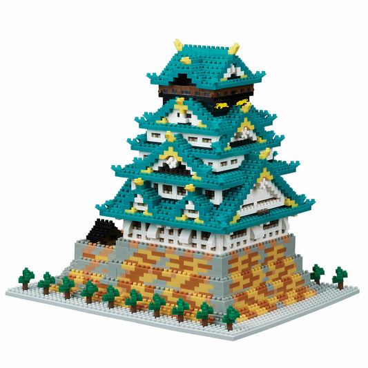 Nanoblock Osaka Castle Deluxe Edition with Dedicated Tweezers from Japan